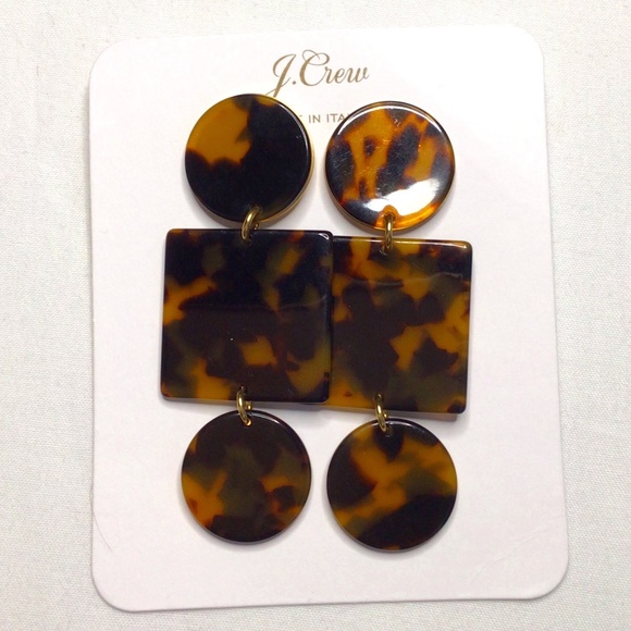 J. Crew Jewelry - JCrew Geometric Tortoise Statement Earrings
